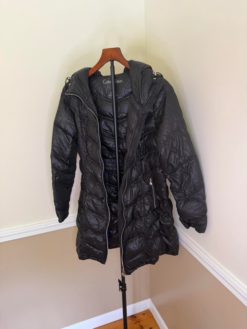 Calvin Klein Women's Black Puffer Coat Packable Jacket
